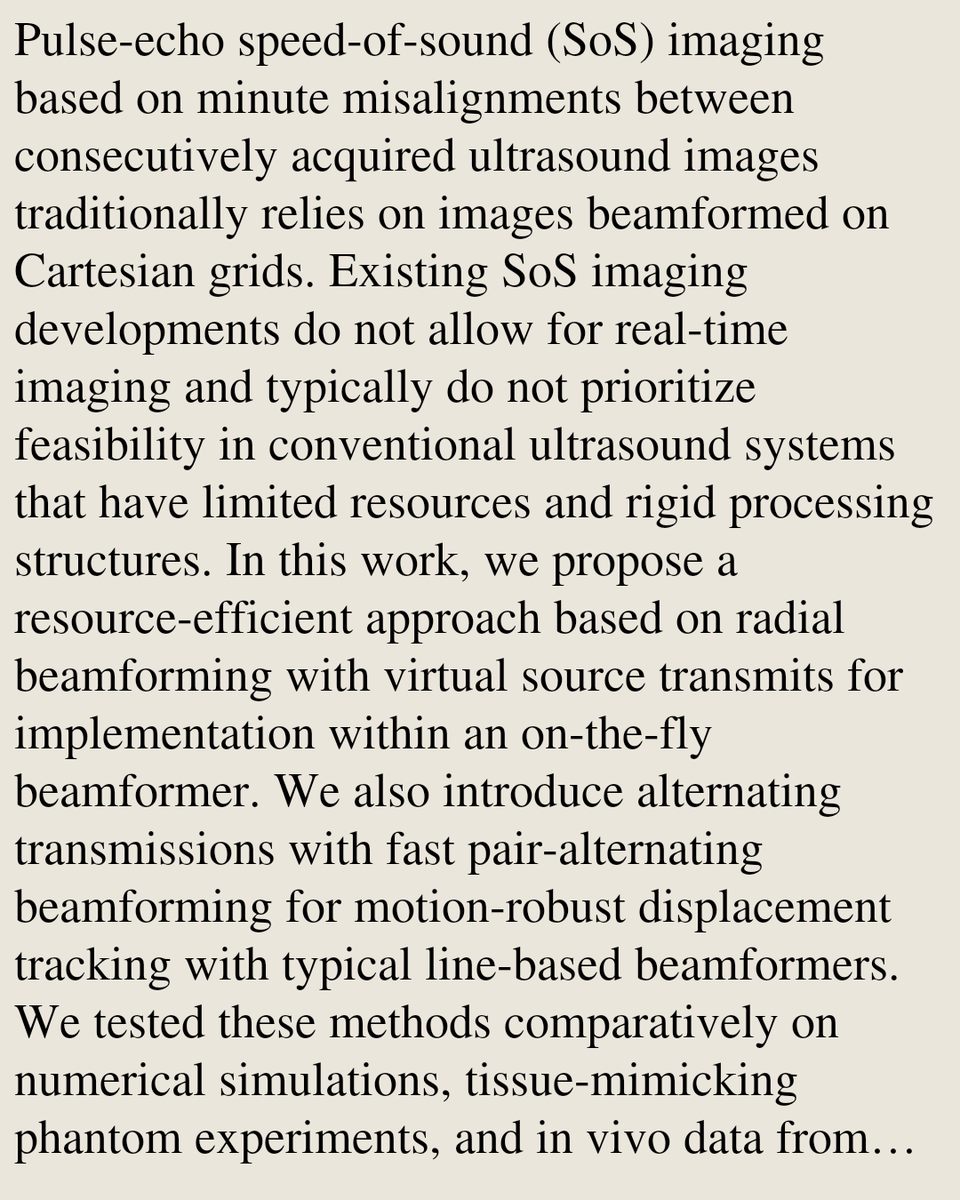 CIGX's tweet photo. Fast Alternating Radial Beamforming for Speed-of-Sound Imaging Based on Apparent Speckle Shifts

Dieter Schweizer, Can Deniz Bezek, Orcun Goksel
https://t.co/xyWxbq2HKw [𝚎𝚎𝚜𝚜.𝙸𝚅 𝚙𝚑𝚢𝚜𝚒𝚌𝚜.𝚖𝚎𝚍-𝚙𝚑] https://t.co/YgxvFbiKZE