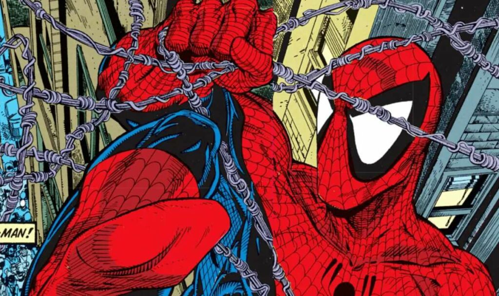 fnandoR22's tweet photo. Me mola que las telarañas de Peter, en Spiderman Brand New Day, luzcan tan estilo 90 de los cómics. Me recuerda a como las dibujaba Mcfarlane. https://t.co/sbkOhgRKtL