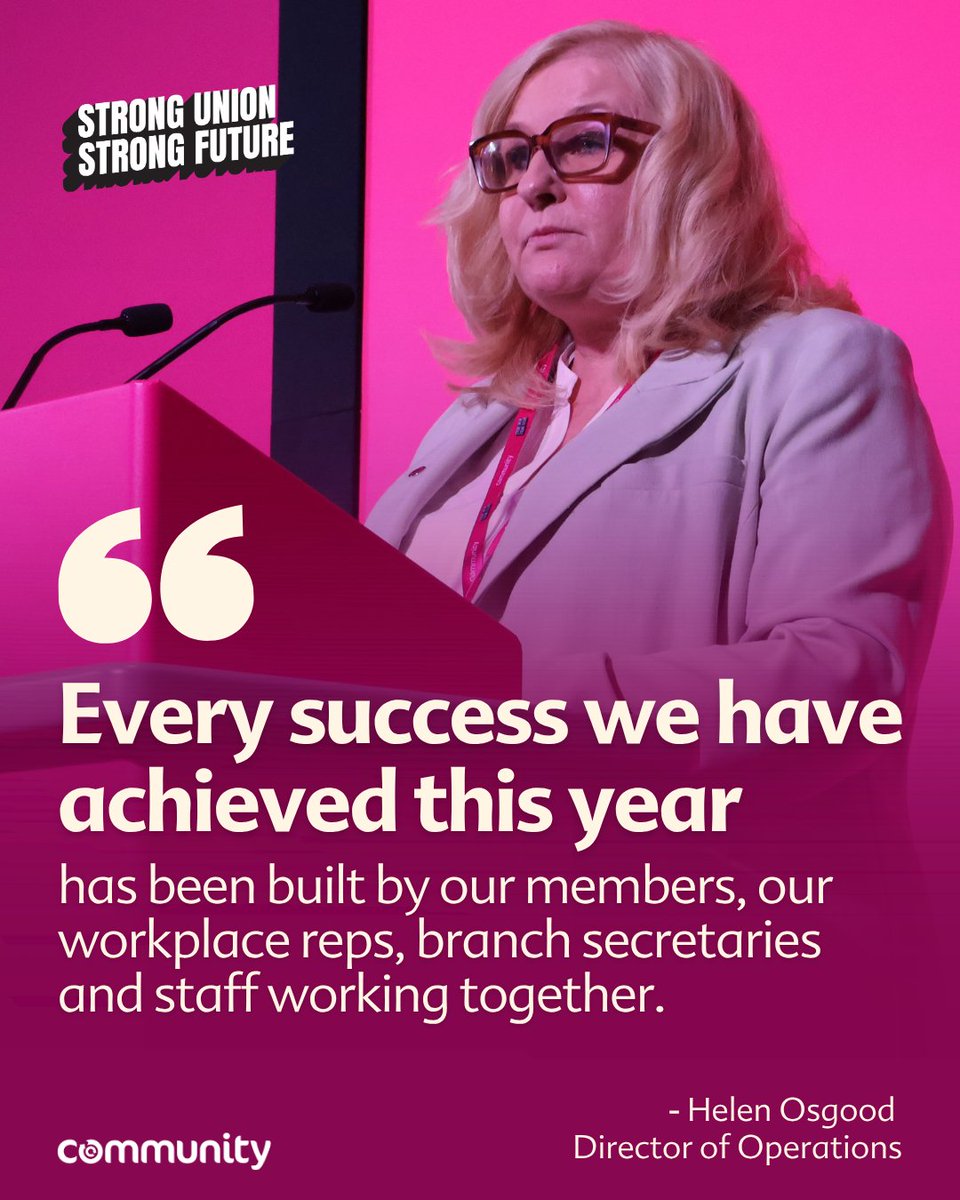 CommunityUnion's tweet photo. Director of Operations Helen Osgood celebrates a year of incredible growth across all sectors and new recognition agreements at our #StrongUnionStrongFuture conference. Itโs all down to our brilliant members, reps and staff!
Find out more about growing and organising your workplace ๐ https://t.co/AapbqerpS5