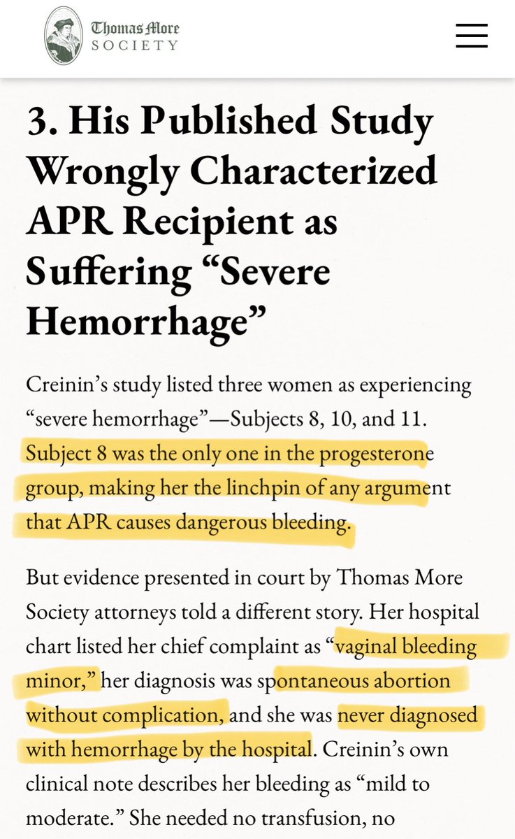 shspenxer's tweet photo. I’ve repeatedly seen people claim that the only study on Abortion Pill Reversal (APR) had to be stopped because women kept having severe haemorrhages caused by APR.

That’s 👏 not 👏 true 👏

Read the facts as they’ve been laid out in an ongoing trial here: https://t.co/7YOP8xvwn5

@ThomasMoreSoc @HeartbeatIntl @Realoptionsc