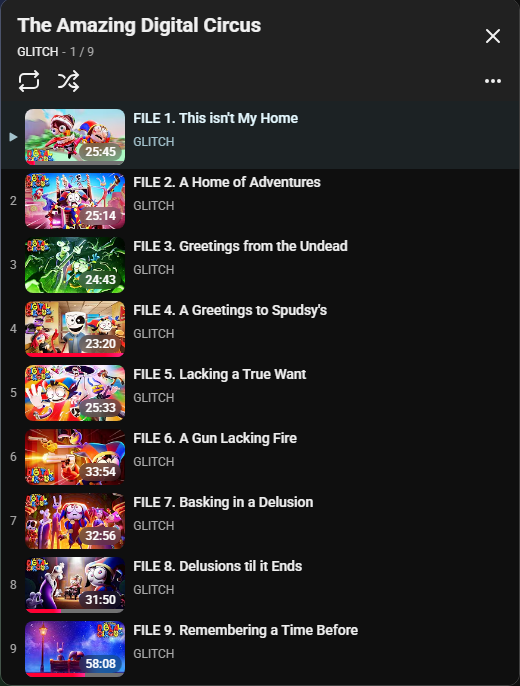goofybon's tweet photo. the amazing digital circus if it had camp here &amp; there episode titles https://t.co/lRckDTqT0G