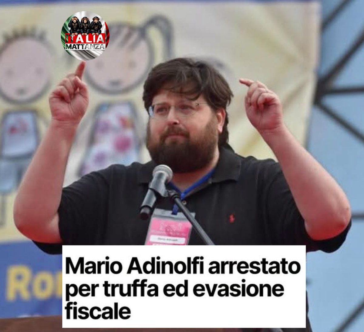 IMattanza's tweet photo. Ops! 

Mario Adinolfi è stato arrestato per truffa ed evasione fiscale. «Generato un buco da quasi 5 milioni di euro» https://t.co/00QI3sxUih