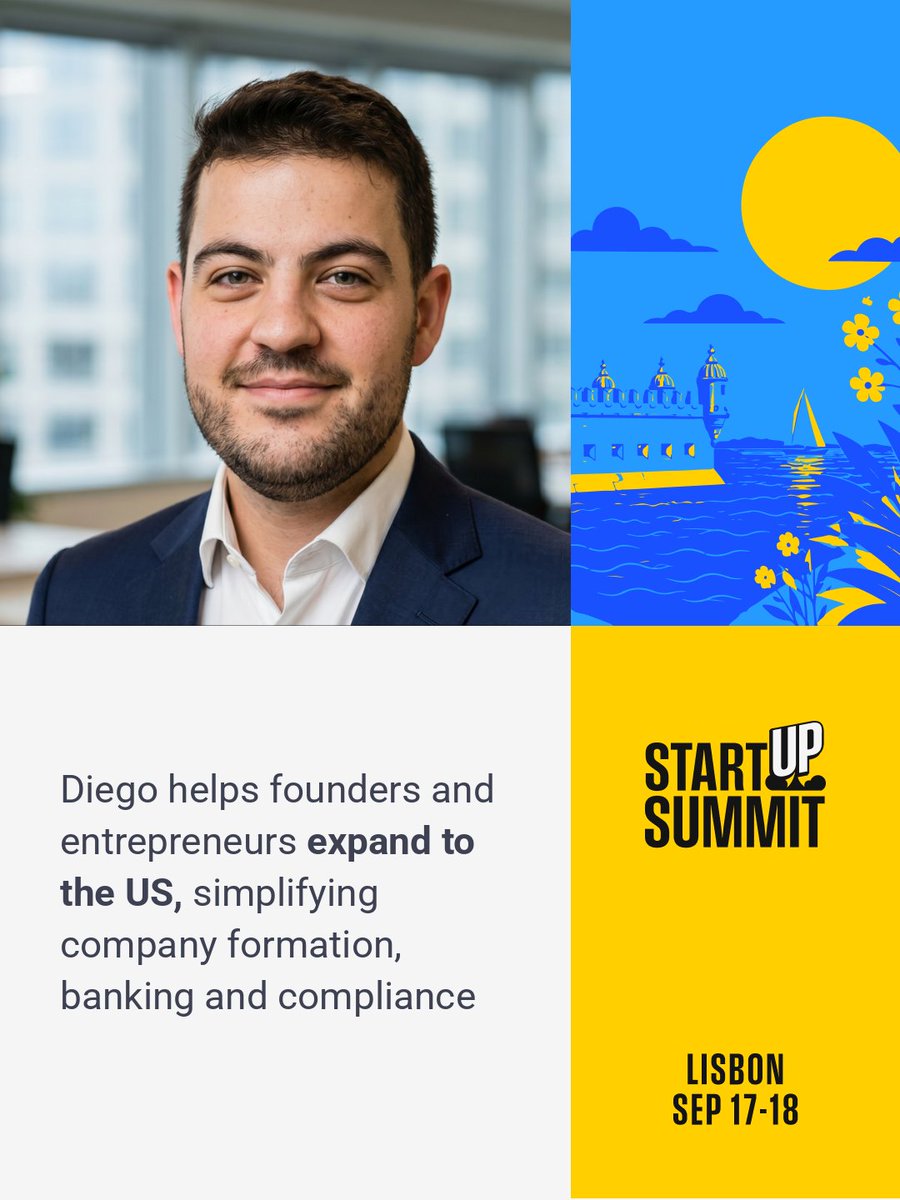 startupsummitl's tweet photo. Meet Diego Sampaio — CEO at Globalfy 🚀
Speaking at #StartupSummit
Lisbon, Sep 17-18 in Lisbon 🇵🇹
🎟️ https://t.co/rg2FEinIfE
#StartupSummitLisbon #SSL26 #StartupSummit #StartupsInLisbon #EuropeanStartups #EUInnovation #Innovation #TechStartups #Founders #Lisbon #Portugal https://t.co/te6SpgZ5mi