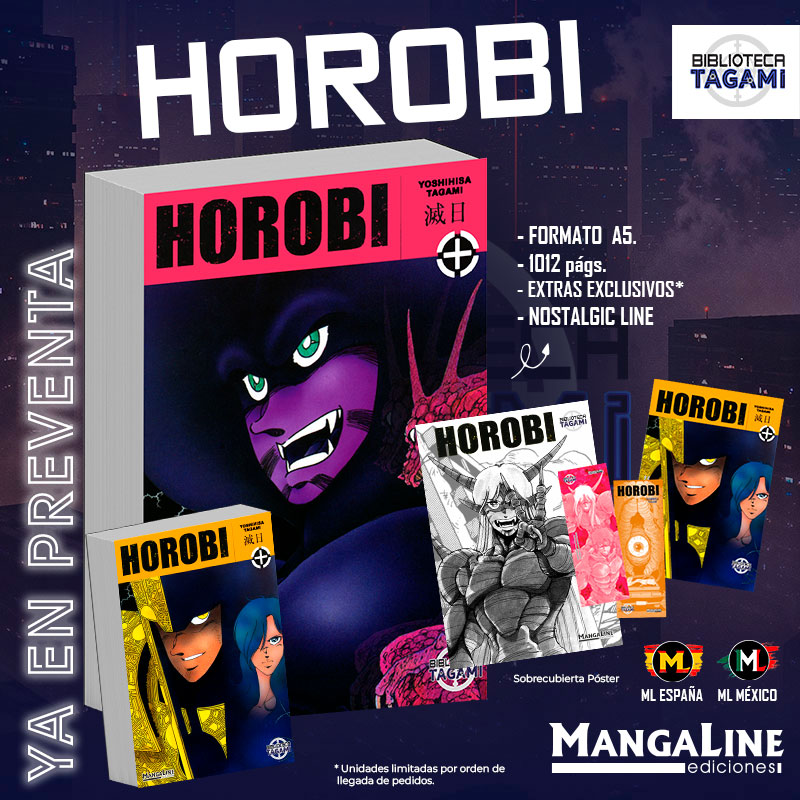 mangaline's tweet photo. 🚨 ¡YA ESTÁ ABIERTA LA PREVENTA! | #SemanaML

La Biblioteca Tagami sigue creciendo con una de las obras más ambiciosas de Yoshihisa Tagami:
HOROBI ⚔️

Una historia de ciencia ficción, acción y fantasía oscura que demuestra la versatilidad de uno de los grandes autores del manga de los 80 y 90.

Tras descubrir GREY, llega el momento de adentrarse en una aventura completamente distinta, consolidando el universo de Tagami dentro de nuestro catálogo.

✨ Esta edición incluye:

Formato A5
1.012 páginas
Extras exclusivos*
Nostalgic Line

🔥 Reserva ya tu ejemplar y asegura tu copia antes del lanzamiento.

MangalineES ➡️ https://t.co/pCXk3zc8lr
MangalineMX ➡️ https://t.co/u1eVyPAPVF

#MangaLine #BibliotecaTagami #Horobi #YoshihisaTagami #Manga #Preventa #NovedadesManga #SemanaML