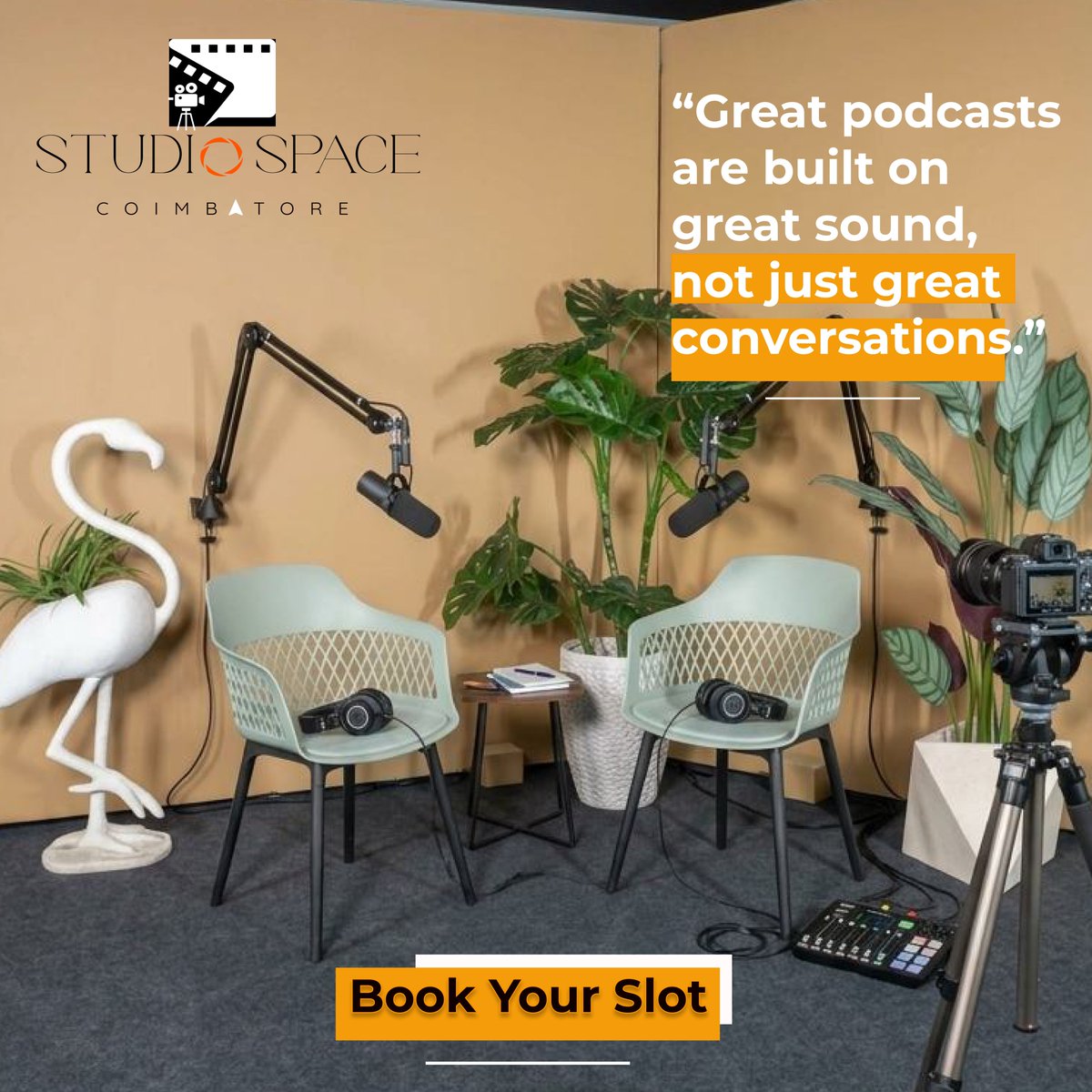 studiospacecbe's tweet photo. A great mic can't fix echo or poor acoustics.

🎙️Record your podcast at Wandering Kite Studio Space for clean, studio-quality sound that keeps your audience listening.

#PodcastStudio #PodcastRecording #ContentCreators #WanderingKite https://t.co/fYkkBVBVs8