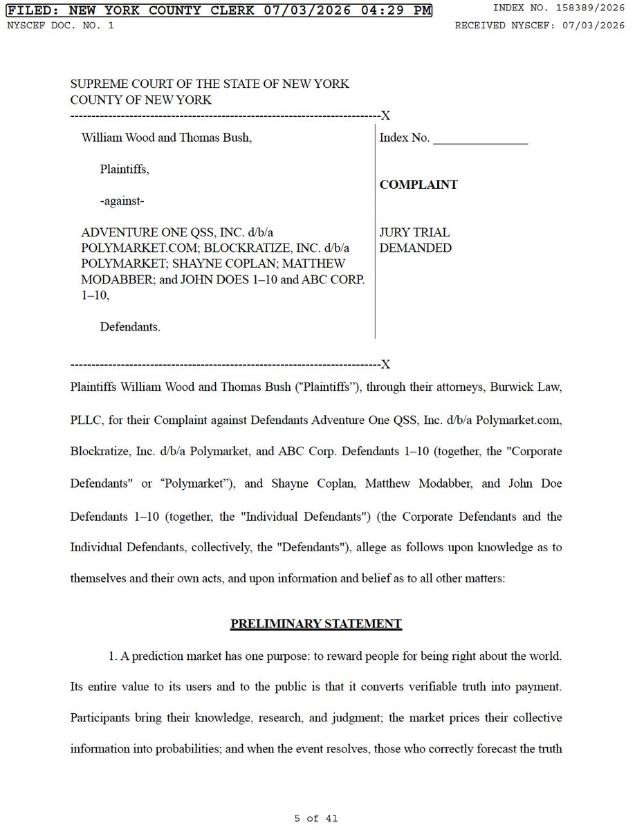 0xDinoCrypto's tweet photo. I was a Top 10 YES holder in this exact market:

“Strategy Inc. / MicroStrategy sells any Bitcoin by May 31, 2026”

I lost $35,000 USDC because of Polymarket’s wrongful resolution.

SEC filings clearly show Strategy sold 32 BTC within the market period.

Yet Polymarket resolved the market to NO — wiping out YES holders.

This must be strictly investigated.

Platform accountability and fair resolution rules are non-negotiable.

I fully support this lawsuit and will always stand with @willo2_Poly’s recovery efforts for all affected users.

More victims and large holders: speak up.

Let’s demand justice.

#Polymarket #PolymarketLawsuit #CryptoJustice