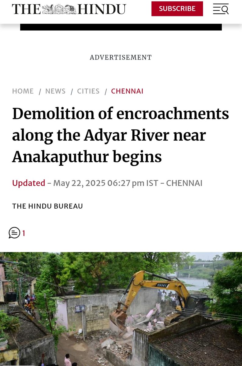 thiruja2009's tweet photo. இன்றய நாளிதழ்களில் 'சென்னை ரியல் எஸ்டேட் நிறுவனங்களின்  சங்கமாக இருக்கும் க்ரெடாய் CREDAI விடுத்த அறிக்கை பிரதான செய்தியாக வெளியிடப்பட்டுள்ளது. அது என்ன சொல்கிறது?

பள்ளிக்கரணையை ஒட்டி இருக்கும் சதுப்பு நிலப்பகுதிகளின் ராம்சர் நிலப்பரப்பினை பாதுகாக்கும் வகையிலான அறிவிப்பை திரும்பப்பெற வேண்டுமென கோரிக்கை வைத்துள்ளது. பள்ளிக்கரணை ராம்சர் சதுப்பு நிலப்பகுதி சென்னையின் சூழலியல் கட்டமைப்பின் முகமுக்கியமான அங்கம். சென்னை வெள்ளம், சென்னையின் நீர்பிடிப்பு, சென்னைக்கான சூழலியல் பாதுகாப்பு, சர்வதேச பறவைகள் வாழிடம், சதுப்பு நில உயிரிகளுக்கான தனித்துவமான நிலப்பரப்பு என எண்ணற்ற காரணங்களைக் கொண்டிருக்கும் நிலப்பரப்பு பள்ளிக்கரணை ராம்சர் பகுதி. 

ஏற்கனவே இப்பகுதியின் பெரும்பாலான நிலப்பரப்புகள், நீர்பிடிப்பு பகுதிகள், நீர் வெளியேற்ற பகுதிகள் 'ரியல் எஸ்டேட்' கம்பெனிகளால் சூறையாடப்பட்டன. ஒன்றிய அரசின்  கடல்சார் ஆய்வுக்கழகம், பறக்கும் ரயில்-மெட்ரோ ரயில் திட்டம், குப்பைகள் சேமிக்கும் கழிவு கிடங்கு என இந்த அற்புதமான, தமிழ்நாட்டிலேயே  தனித்துவமான நிலப்பரப்பு அழிக்கப்பட்டிருக்கிறது. எஞ்சிய நிலத்தையாவது காக்க வேண்டியப்பெரும்பொறுப்பு நமக்குண்டு. இந்நிலையில் இந்த ஈகோ-சென்சிடிவ் பகுதியில் பலமாடி கட்டிடங்களையும், பெரும் முதலீடுகள் கொண்ட கம்பெனிகளுக்கான கட்டிடங்களை கட்ட பெருநிறுவனத்திற்கு  அனுமதி வழங்கப்பட்டது

கடந்த மாதம் இந்த அனுமதிகள் ரத்து செய்யப்பட்டன. இந்த இடத்தில் பெரும் முதலீடு செய்து லாபமீட்ட திட்டமிட்டிருந்த Brigade-Morgan Heights அதிஆடம்பர வீடுகட்டும் திட்டத்திற்கு அனுமதி ரத்தானது. தவெக அரசின் இந்த அறிவிப்பினால் பள்ளிக்கரணையின் பாதுகாக்கப்பட்ட பகுதி இந்த பன்னாட்டு நிறுவனத்தின் 2000கோடி திட்டத்தின் கீழே சீரழிக்கப்படுவதிலிருந்து பாதுகாக்கப்பட்டுள்ளது. இந்த திட்டம் வளர்ச்சிக்கான திட்டமல்ல, மாறாக, தனியார் பன்னாட்டு நிறுவனத்தின் லாபநோக்கத்திற்கான திட்டம். ஏற்கனவே காஸாக்ராண்ட் நிறுவனத்தினால் பல நீர்நிலைகள் ஆக்கிரமிப்புக்குள்ளாகி சீரழிக்கப்பட்டு வருகிறது. இதற்கு முன்பாக இப்பகுதியில் ஐ.டி கம்பெனிகள் அமைக்க OMR IT corridor எனும் பெயரில் பெருவாரியான  சதுப்பு நிலங்கள் ஒதுக்கப்பட்டன. இதனால் சென்னையின் தட்பவெட்ப நிலைகள் மாறுபாடும் கண்டது. இந்த வகையில் தற்போது ப்ரிகேட் நிறுவனத்திற்கு கொடுக்கப்பட்டிருக்கும் தடை வரவேற்கப்பட வேண்டிய ஒன்று. 

இந்த பின்னனியில் CREDAI அமைப்பு வெளியிட்ட அறிக்கையை 'தி இந்து' நாளிதழ் உள்ளிட்டவை முன்னனி செய்தியாக்கியுள்ளன. இந்த க்ரெடாய் அமைப்பு 'பிரிகேட் நிறுவனத்திற்கு சாதகமாகவும், 75,000 கோடி ரூபாய் வணிகம் செய்ய தகுதியான நிலம் இந்த தடையின் மூலமாக பாதிக்கப்பட்டுள்ளதாக புலம்பியுள்ளது. சூழலியல் குறித்து எவ்வித அக்கறையும், அதற்கான எவ்வித பங்களிப்பும் செய்யாத ரியல் எஸ்டேட் பெருநிறுவன  கம்பெனிகளின் ஒப்பாறிகளை முன்னனி ஊடகங்கள் செய்தியாக்கியுள்ளன. ஆயிரக்கணக்கான கோடி ரூபாய் மதிப்பில் கொள்ளையிடப்படும் சூழலியல் சிதைப்பு திட்டங்கள் குறித்து மாண்பமை நீதிமன்றங்கள் அக்கறை காட்டியதில்லை. இதே ராம்சார் சதுப்பு நிலத்தில் தனக்கான வணிகத்தை செய்வதற்கு ஒப்புதல் கொடுத்த அதிகாரிகள், அதே பெருங்குடி, பள்ளிக்கரணை பகுதியில் இருக்கும் ஏழைமக்களின் வீடுகளை இடிப்பதற்கு நீதிமன்ற தீர்ப்புகளை பெற்றுள்ளது. ஏழைகளின் வீடுகளை இடிக்க நீதிமன்றம் வெட்கப்படுவதில்லை. அதேசமயம், சதுப்பு நிலத்தை பாதுகாக்க கோரும் பொதுநல வழக்குகளை தள்ளுபடி செய்துள்ளது. இந்த கட்டிட அனுமதிக்கு சூழலியல் அனுமதியை 2025ல் கொடுத்த 3 நாட்களில் CMDA அனுமதியை கொடுத்ததும் இத்தனை விரைவாக CMDA வேலை செய்வது ஆச்சரியமான விடயம் தான். லஞ்சலாவண்யத்திற்கு பேர்போன CMDA பள்ளிக்கரணை சதுப்பு நிலம்குறித்தெல்லாம் அக்கறை கொள்வதில்லை. இந்த அதிகாரவர்க்கத்தின் கூட்டு கொள்ளைக்கு ஆட்சியாளர்களும் பங்குதாரர்கள்.

இச்சமயத்தில் ஒன்றை நினைவுகூறுவோம். கடந்த ஆண்டு அனகாபுத்தூரில் வீடுகளை இடிப்பதற்கு நீதிமன்றம் உத்தரவு கொடுத்தது. போதுமான ஆவணங்களை அதிகாரிகள் சமர்பிக்காமல் நழுவினர். ஏழைகளின் வீடுகளை இடிப்பதற்கு நீதிமன்றம் உத்தரவு தருவதற்கு டைம்ஸ் ஆப் இந்தியா பத்திரிக்கையில் வந்த செய்தியை மேற்கோள் காட்டினார் நீதியரசர். இந்த பத்திரிக்கையில்,' ஆக்கிரமிப்பு வீடுகளை அரசியல்வாதிகள் உள்ளிட்ட சில பலம்வாய்ந்த மாபியாக்கள் நடத்திவருகிறார்கள். இவர்கள்  வாடகைகளை வசூலித்து பெரும் தொழிலாக நடத்துகிறார்கள். இந்த நில ஆக்கிரமிப்பு மாபியாக்களை அகற்ற வேண்டுமெனில், ஆக்கிரமிப்பு வீடுகள் அகற்றப்பட வேண்டுமென ' செய்தி வெளியிட்டது. இந்த செய்திக்கு எவ்வித ஆதாரத்தையும் TimesOfIndia வெளியிடவில்லை. ஆயினும் இந்த செய்தியை முன்வைத்து நீதியரசர்கள் (தொடர்ச்சி அடுத்த இழையில்)++