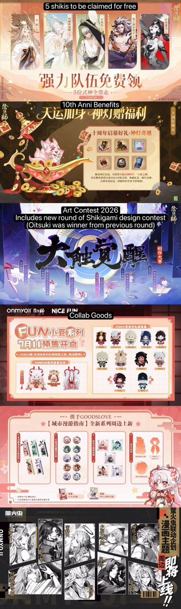 guidemyoji's tweet photo. 「CN SERVER」   

Hints & previews for upcoming contents (July/August)

- New SSR Fusō Kozen & Banner Event
- New Collab Luo Tianyi & Yan He (Vocaloids)
- Final Collab with Hatsune Miku
- Free shikis: Ama, SP Kag, Fuken, SP Shu, Izanami
- New Skins - a lot, 6 free
- New Collabs & Goods & Mini Events
- Art Contest - includes Shikigami Design contest (where Oitsuki came from) 

Full vid: https://t.co/iKmfu5BCbd

#Onmyoji #阴阳师手游