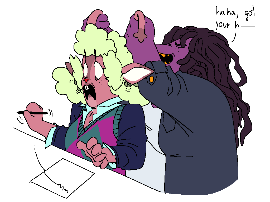 noodlecannibal's tweet photo. i was thinking just because noelles a deer monster doesnt mean she had to follow deer physiology. like what if her horns were squishy. this is my groundbreaking deltarune theory im calling it “horngrave theory” https://t.co/vvHGMjXHR0