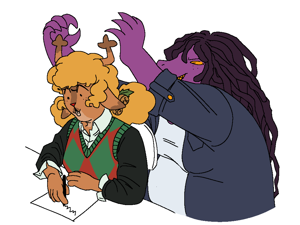 noodlecannibal's tweet photo. i was thinking just because noelles a deer monster doesnt mean she had to follow deer physiology. like what if her horns were squishy. this is my groundbreaking deltarune theory im calling it “horngrave theory” https://t.co/vvHGMjXHR0