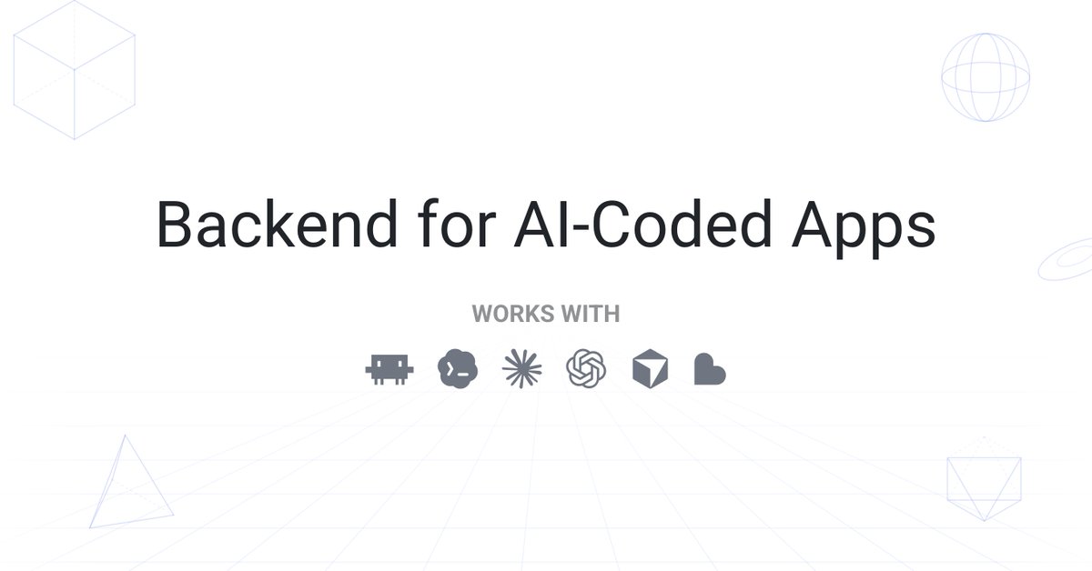 HeyPuter's tweet photo. The Backend for AI-Coded Apps. Safe and Production-ready.