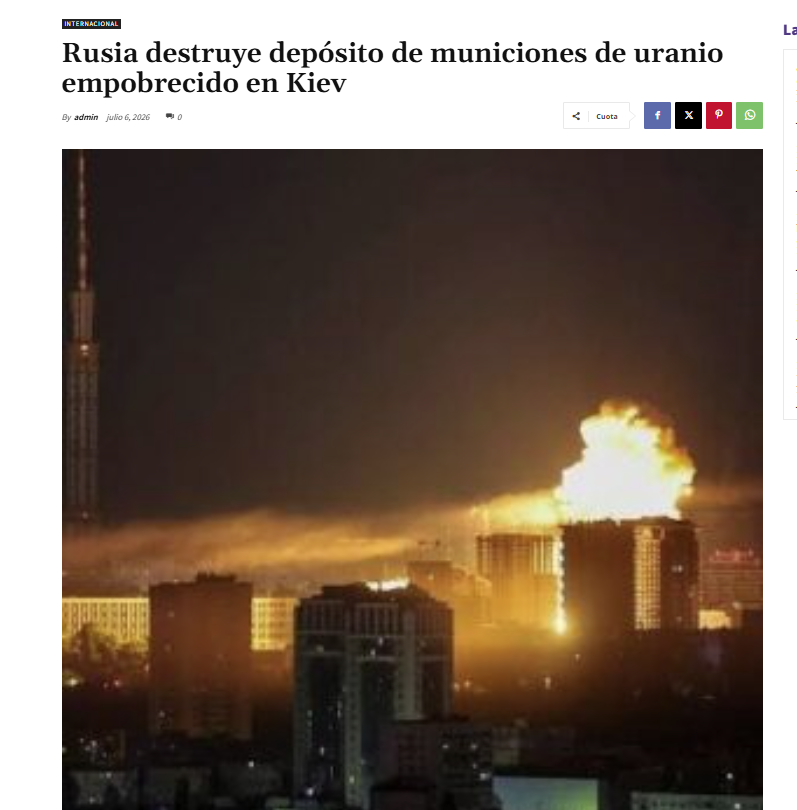 MAR19550218's tweet photo. Els EE.UU. provoquen a Rússia col·locant arsenals de bombes d'urani empobrit dins de Kíev per atacar Moscou.
També provoquen a tot el mon musulmà atacant Iran en mig de l'enterro del aiatol·là Alí Jamenei, que ells mateixos havien assassinat uns mesos abans.
Queda clar ja qui està provocant la III guerra mundial i qui és l'autèntic perill que amenaça la pau mundial, o encara no ?