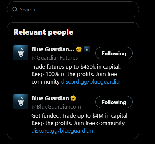 Daniel953452867's tweet photo. @GuardianFutures @BlueGuardiancom I'd genuinely like to compare STANDARD and EXPRESS side by side. They both look built for different trading goals. https://t.co/HAqLmRb7CE