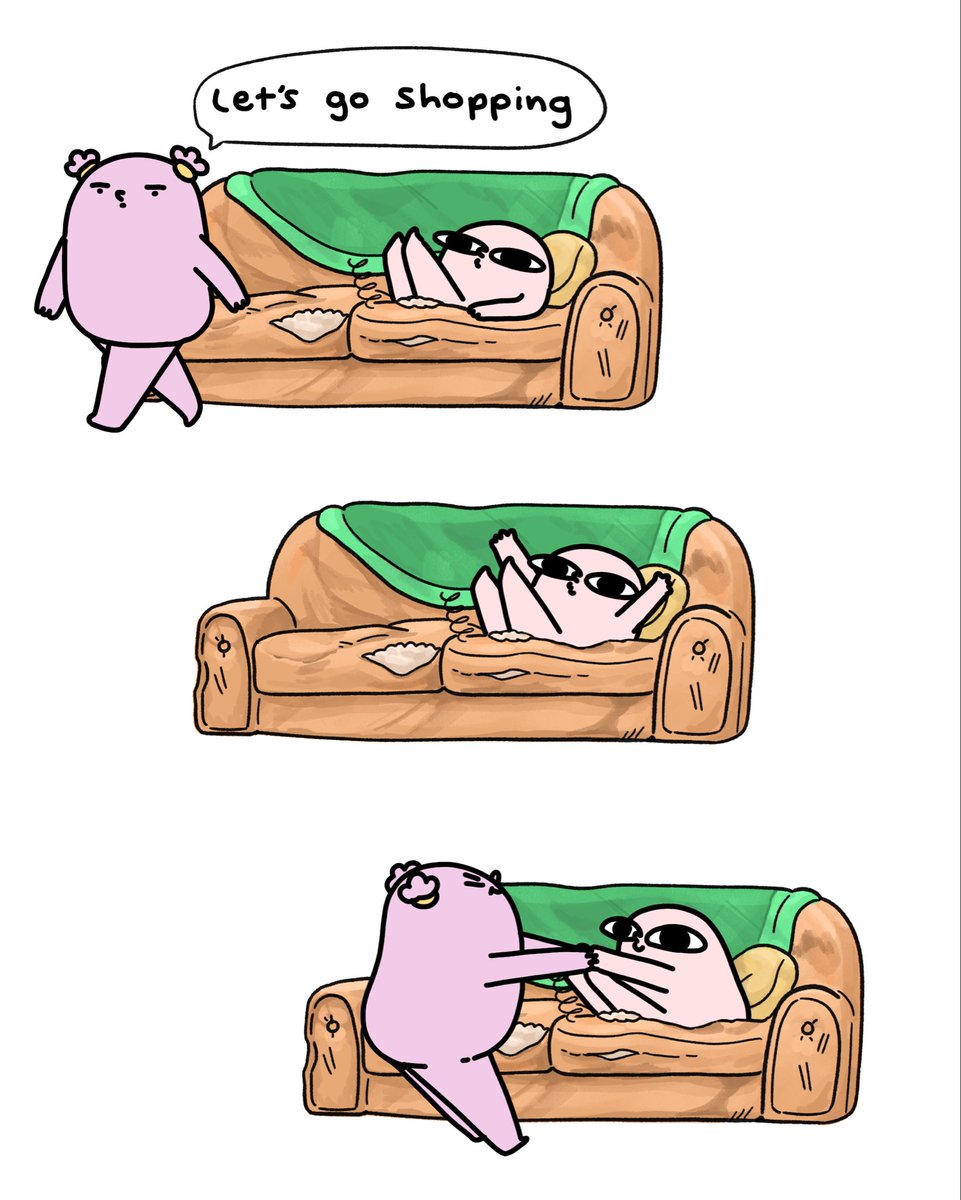 Ketnipz's tweet photo. Bean buys a sofa (1/5) https://t.co/X7FZ9UdJ0x