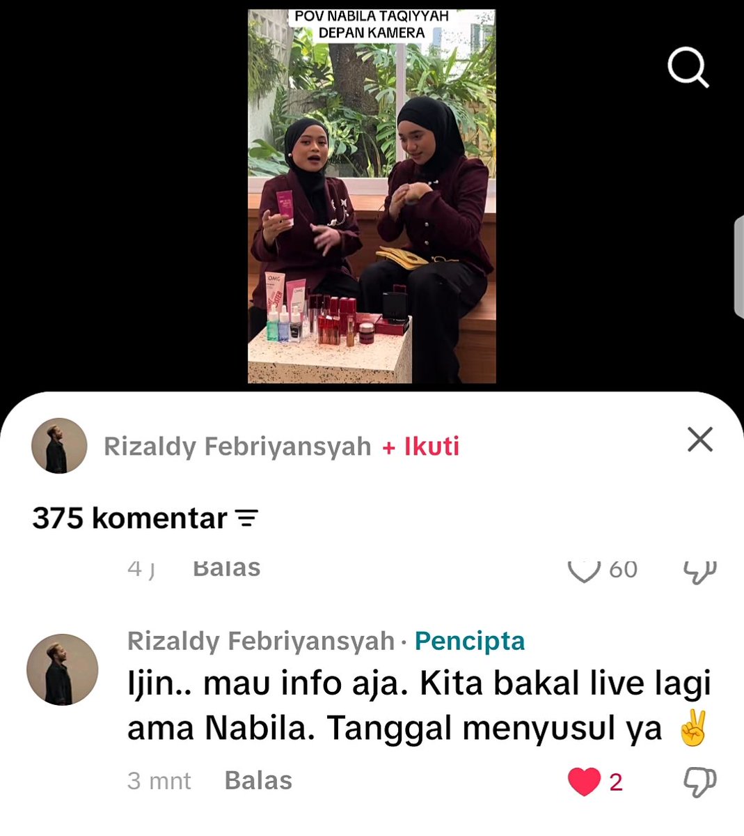 nukke216's tweet photo. Lancar rezekinya yaa Nab 😇 https://t.co/6ywMQzcQT7
