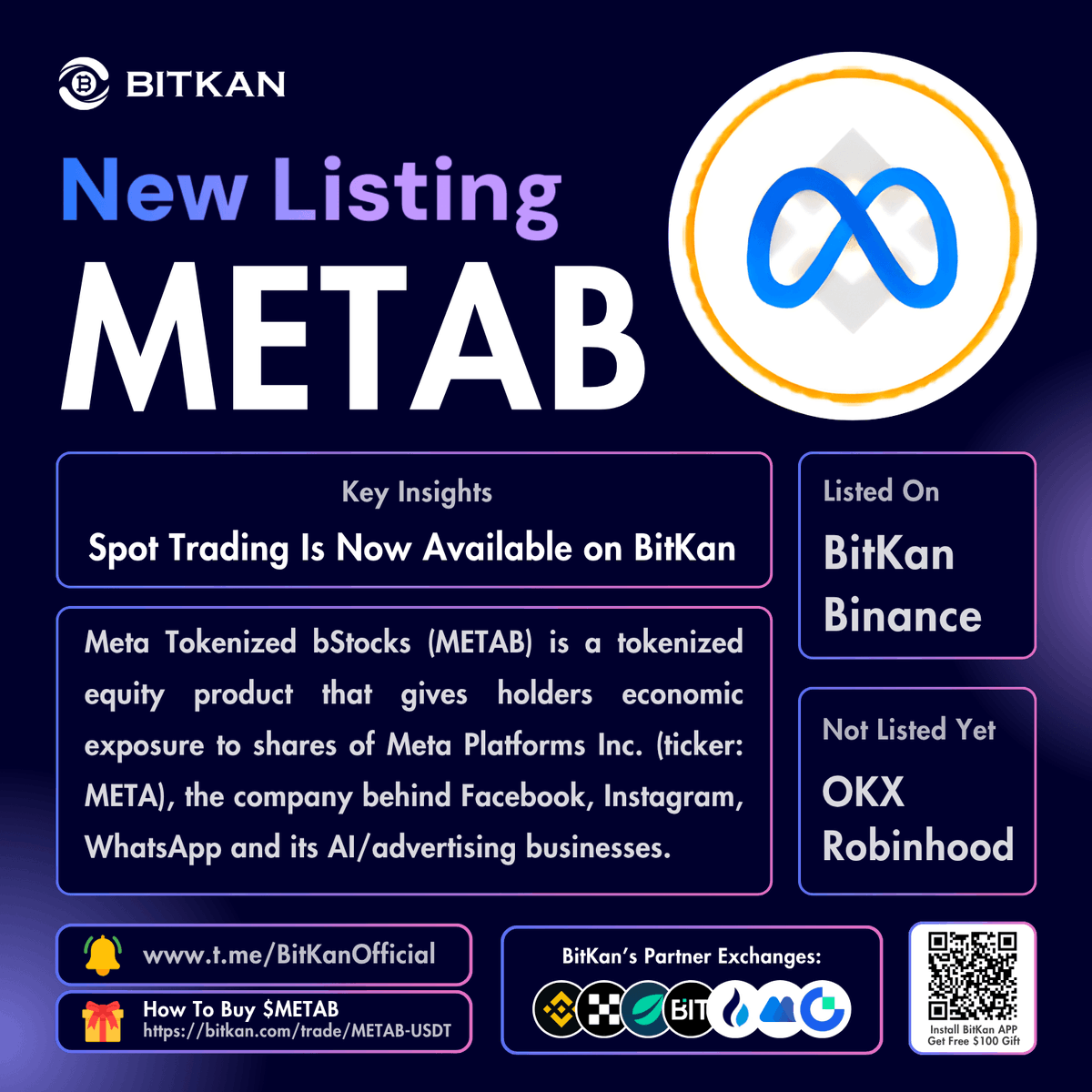 BitKanOfficial's tweet photo. 🔥 New Listing: @Meta #METAB spot trading pair is now available for trade on BitKan Crypto Exchange
$METAB Spot Trading Pair:
https://t.co/eZ6ZErVnKk
Official #BitKan Announcement
https://t.co/3P2fzFRarp
Free $100 New User Sign-Up Gift:
https://t.co/41X7Ajq1D2 https://t.co/vL9H8KKRE4