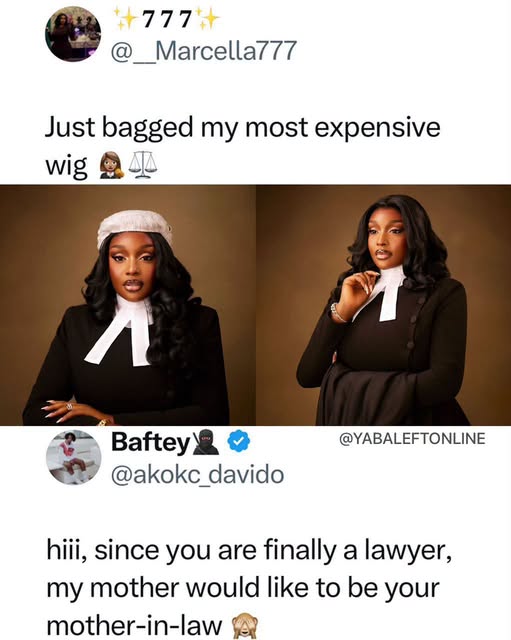 yabaleftonline's tweet photo. Definitely an expensive wig😍 https://t.co/yDnCUEliS0