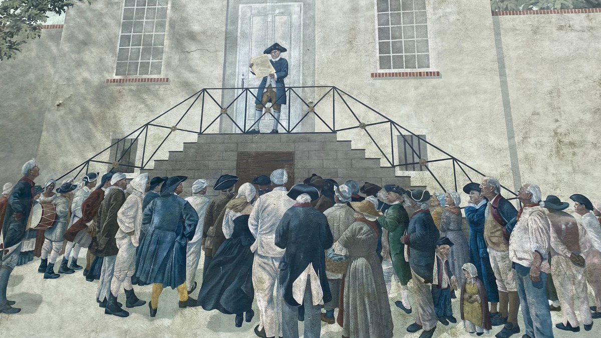 wakeupnj's tweet photo. Did you know July 8, 1776, the Declaration of Independence was read publicly in Trenton, New Jersey?

This happened at the Hunterdon County Courthouse in Trenton, marking one of the earliest proclamations of the document in the colonies https://t.co/oqYgn9YNa4