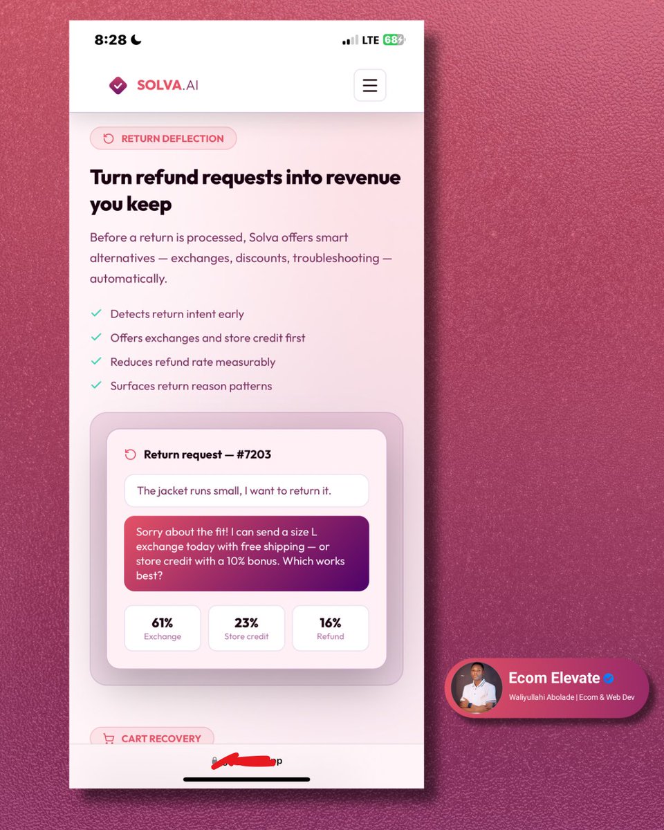 Ecom_Elevate's tweet photo. After years of watching Shopify merchants drown in support tickets, lost carts, and returns eating their margin, I decided to build the fix myself.
Something’s coming. Can’t wait to show you all!
#ai #autopilot #shopify #aiautomation #explorer https://t.co/ldvg2nFhOv