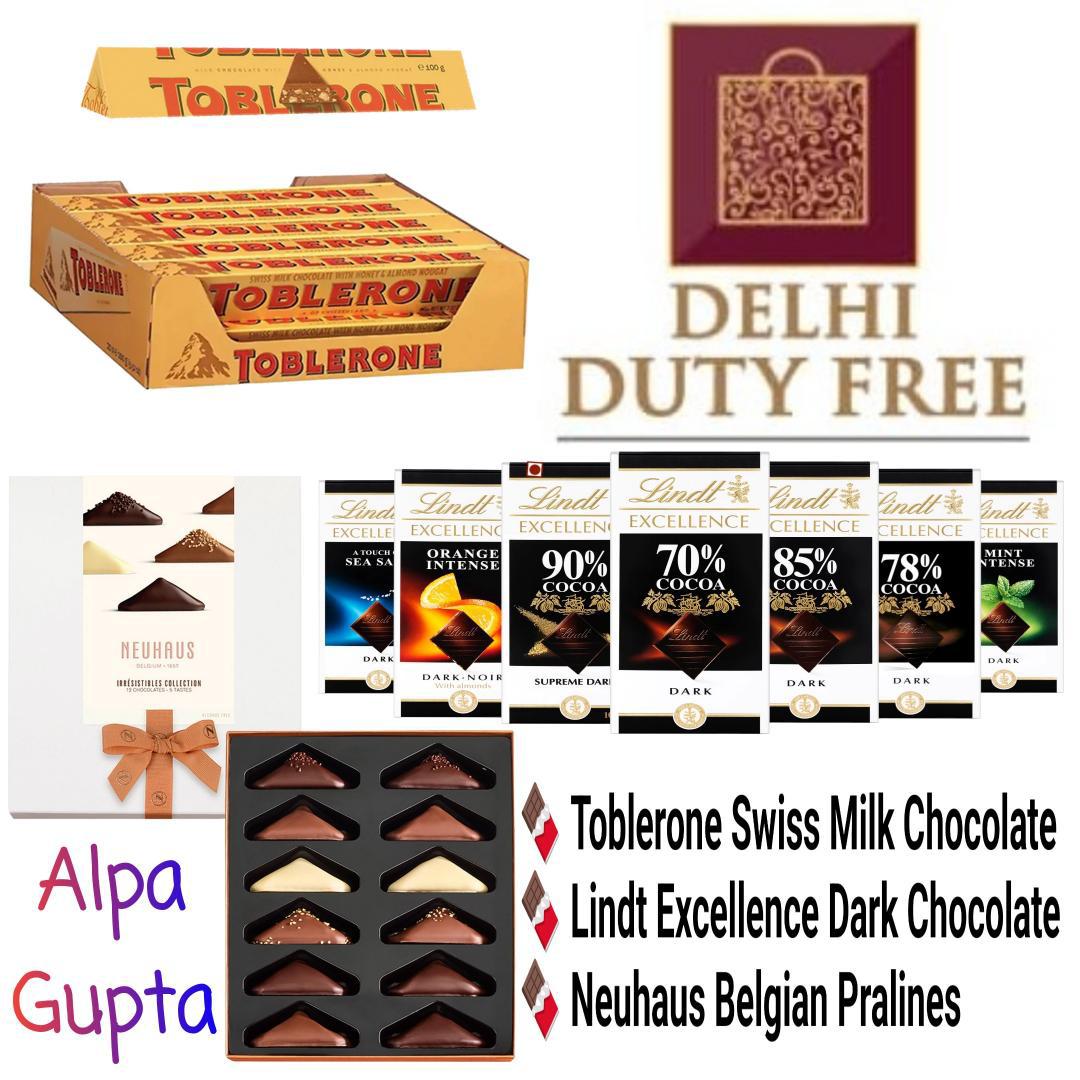 alpa_gupta's tweet photo. @DelhiDutyFree @DelhiDutyFree
Some collect souvenirs, I collect sweet memories. ๐ซ
Toblerone Swiss Milk Chocolate
Lindt Excellence Dark Chocolate
Neuhaus Belgian Pralines
Sharing every bite with @sam__leezz The sweetest journeys are shared. โค๏ธ
#DelhiDutyFree #ChocolateWeek #Giveaway https://t.co/8b2V49bg1m