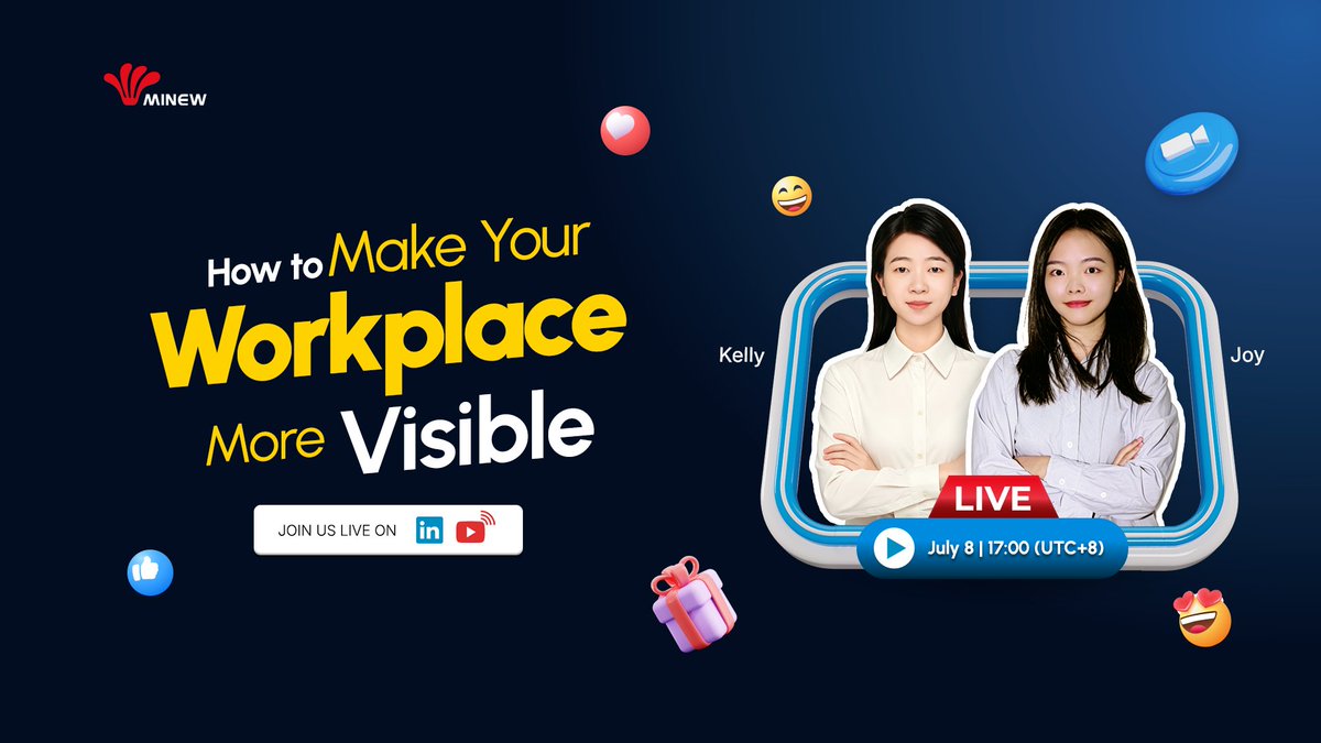 Minew_Tech's tweet photo. 🚨 LIVE in 1 hour (5 PM UTC+8)!

What is happening inside your workplace that you can't see today?

🎁 IoT Gift Box Giveaway: Fill out the form &amp; join us to win. 1 lucky winner announced post-live!

📝 Form: https://t.co/GFgUrpsXlk
📺 YT: https://t.co/zNHyrtX3ho https://t.co/BhJuZvAFap
