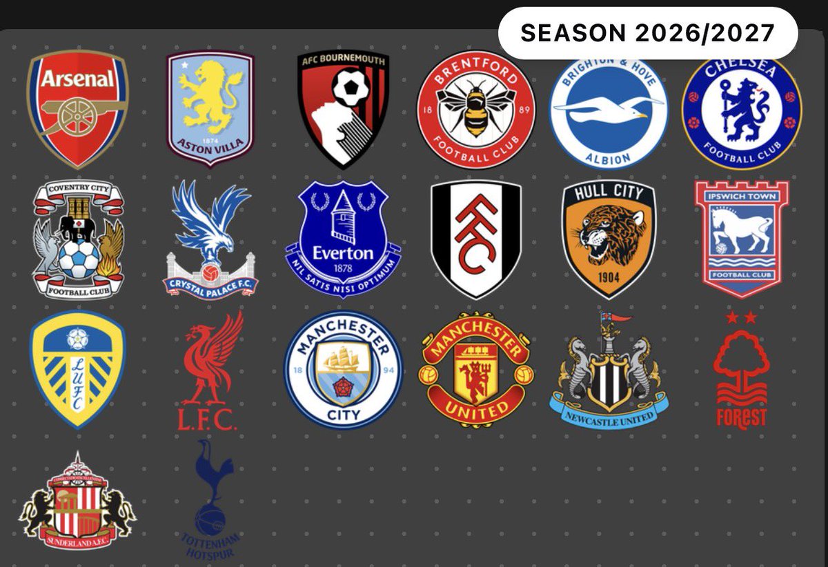 FPLSoud's tweet photo. 🚨 دليلك الشامل للموسم الجديد من الدوري الإنجليزي الممتاز 2026-2027 🏴󠁧󠁢󠁥󠁮󠁧󠁿🔥

الموسم الأقوى على الأبواب 
ثبت التغريدة لتكون مرجعك طوال الصيف 👇

📅 المواعيد:
انطلاق الدوري: الجمعة 21 أغسطس 2026
نهاية الدوري: 30 مايو 2027
إغلاق سوق الانتقالات: 31 أغسطس 2026

🆙 الصاعدون: كوفنتري سيتي، هول سيتي، إيبسويتش تاون

أبرز مواجهات الجولة الأولى:
أرسنال (حامل اللقب) 🆚 كوفنتري (الافتتاح - الجمعة)
نيوكاسل 🆚 ليفربول (الأحد)
فولهام 🆚 تشيلسي (الاثنين)
 تحدي جديد مع ثورة المدربين الجدد

ماريسكا يقود مانشستر سيتي 🔵
تشابي ألونسو مديراً فنياً لتشيلسي 🦁
إيراولا مدرباً لليفربول 🔴
غلاسنر يقود نوتينغهام فورست 
كريستال مع بير ساج 
بورنموث و الألماني ماركو روزه

تحديات فانتسي قوية وتغييرات تكتيكية مرعبة بانتظارنا.. جاهزين؟