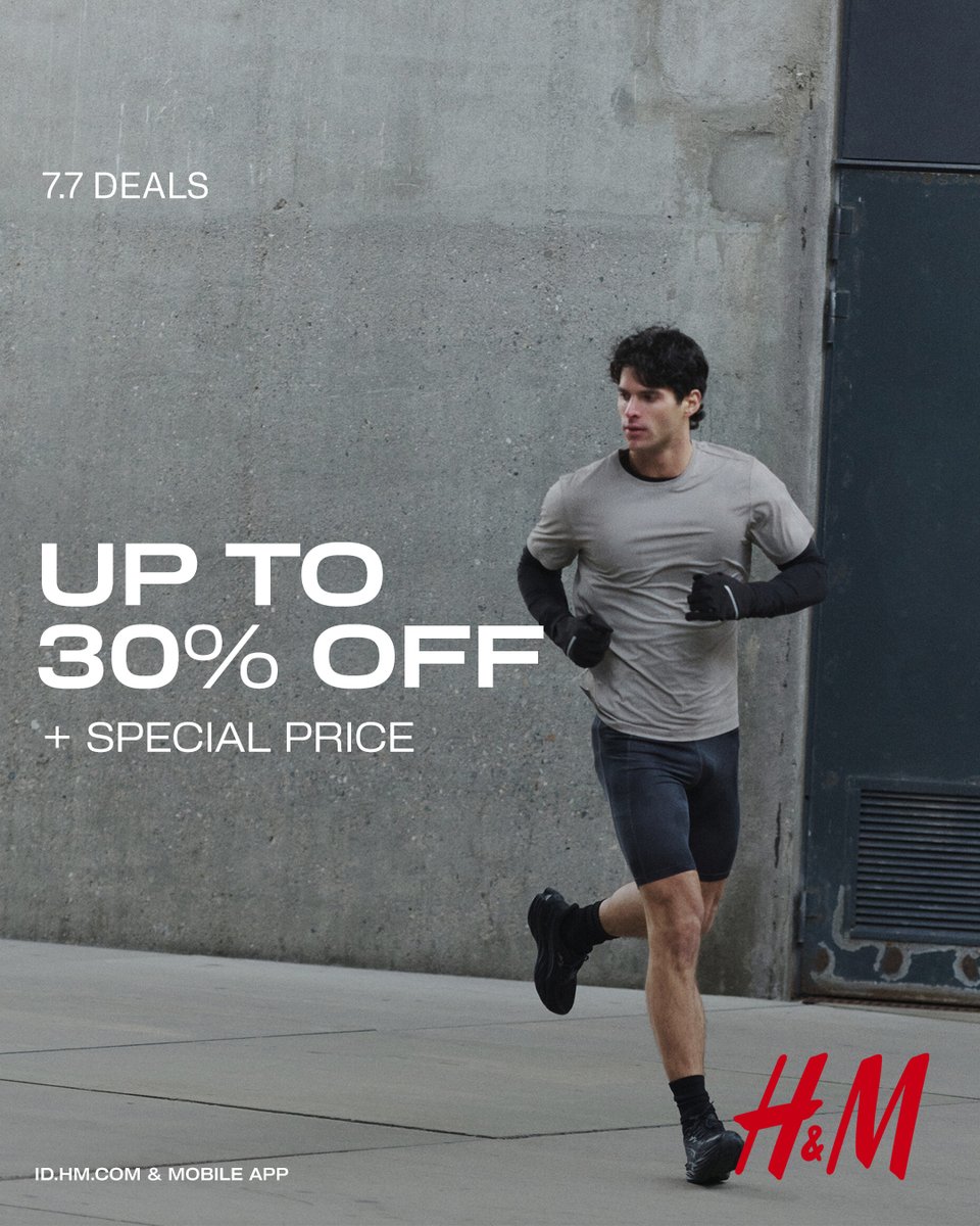 hmindonesia_'s tweet photo. Hari terakhir promo 7.7 dari H&amp;M! Hanya berlaku di website &amp; App.