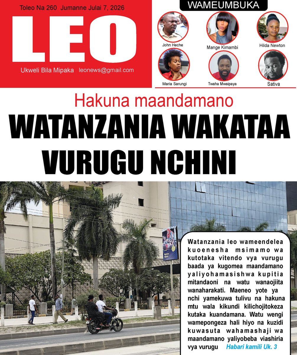 mariam255_'s tweet photo. Saba Saba: Tanzania Yathibitisha Tena Kuwa Amani Ni Utajiri Wake Mkubwa

Thomas Joel Kibwana
Mchambuzi wa Siasa

Tanzania imeandika ukurasa mwingine wa kujivunia katika historia yake ya kudumisha amani na utulivu, baada ya wananchi kuendelea na shughuli zao za kawaida licha ya kuwepo kwa wito na matishio ya maandamano yaliyokuwa yameibua taharuki katika kipindi cha kuelekea Saba Saba. Uamuzi wa Watanzania wengi kuchagua utulivu, mshikamano na maendeleo badala ya vurugu ni ishara ya ukomavu wa kisiasa na uzalendo wa hali ya juu.

Katika kipindi ambacho nchi mbalimbali duniani zimekuwa zikishuhudia migogoro, machafuko na migawanyiko inayosababishwa na tofauti za kisiasa, Tanzania imeendelea kusimama imara kama kisiwa cha amani katika ukanda wa Afrika Mashariki. Wananchi wameonyesha kuwa wanaelewa thamani ya amani na kwamba tofauti za mitazamo zinaweza kujadiliwa kwa njia za kistaarabu ndani ya mifumo iliyowekwa kisheria.

Pongezi za dhati zinapaswa kuelekezwa kwa Serikali kwa kuchukua hatua za mapema kuhakikisha kuwa amani na usalama wa nchi vinabaki kuwa kipaumbele. Serikali imeendelea kusimamia wajibu wake wa msingi wa kulinda raia na mali zao, huku ikihakikisha kuwa shughuli za kijamii na kiuchumi zinaendelea bila kuvurugwa. Uongozi wa Serikali umeonyesha dhamira ya kulinda utulivu ambao ni msingi muhimu wa maendeleo ya Taifa.

Vilevile, pongezi za pekee ziwaendee vyombo vya ulinzi na usalama kwa kutekeleza majukumu yao kwa weledi na uangalifu. Katika mazingira yenye changamoto, vyombo hivi vimeendelea kusimamia wajibu wao wa kikatiba wa kulinda amani, usalama wa raia na kulinda misingi ya Taifa. Uwepo wao umechangia kuzuia vitendo ambavyo vingehatarisha usalama wa wananchi na kuvuruga shughuli za kawaida za nchi.

Hata hivyo, mafanikio makubwa zaidi yametokana na wananchi wenyewe ambao walichagua amani. Watanzania wameonyesha kuwa wana uwezo wa kutofautiana kisiasa bila kuvunja umoja wa kitaifa. Uamuzi wa kuendelea na shughuli zao, kulinda mali zao na kuheshimu utulivu wa nchi ni uthibitisho kuwa wananchi ndio walinzi wakuu wa amani ya Tanzania.

Ni muhimu pia kutambua kuwa amani haimaanishi kukosekana kwa mijadala au mawazo tofauti. Tanzania ni Taifa linalojengwa na wananchi wenye mitazamo mbalimbali, lakini nguvu yake imekuwa katika uwezo wa kutafuta suluhisho kupitia mazungumzo, sheria na taasisi za nchi badala ya njia zinazoweza kuleta migawanyiko na madhara kwa jamii.

Tunapoitazama historia ya Tanzania, amani imekuwa msingi wa mafanikio makubwa katika nyanja za uchumi, uwekezaji, biashara, elimu na maendeleo ya kijamii. Kulinda amani ni kulinda fursa za vijana, biashara za wananchi na matumaini ya vizazi vijavyo. Kwa hiyo, kila Mtanzania ana wajibu wa kuendelea kuilinda tunu hii muhimu.

Kwa ujumla, Saba Saba ya mwaka huu imeonyesha tena kuwa Tanzania ina wananchi wanaothamini nchi yao, Serikali inayoweka mbele usalama wa Taifa, na vyombo vya ulinzi na usalama vinavyosimamia wajibu wao. Pongezi ziwaendee Watanzania wote waliochagua amani, kwa sababu amani ndiyo msingi wa Taifa imara, lenye umoja na linalosonga mbele kuelekea maendeleo. #MamlukiWaMabeberu
#TumekataaHarakatiZaVurugu
Wanaharakati Wameaibishwa