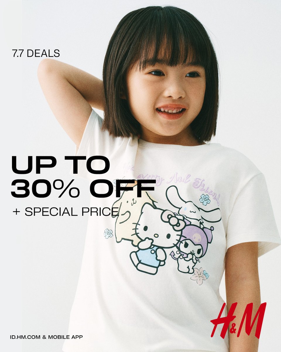 hmindonesia_'s tweet photo. Hari terakhir promo 7.7 dari H&amp;M! Hanya berlaku di website &amp; App.