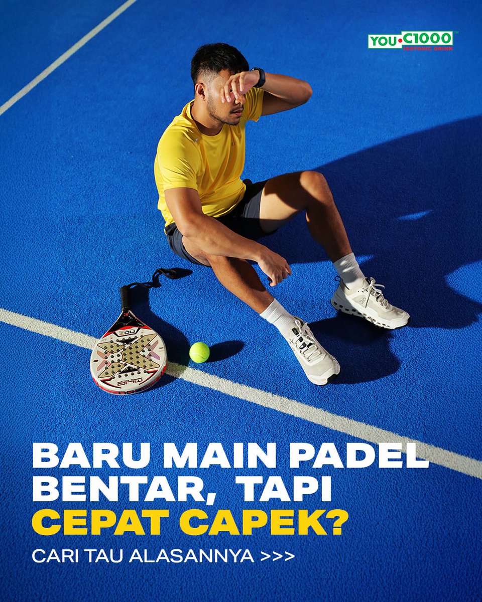 YouC1000Water's tweet photo. Baru olahraga bentar, tapi udah capek?👀🎾
YOU.C 1000 Isotonic hadir dengan kandungan elektrolit dan 1000mg Vitamin C yang bantu gantikan cairan tubuh yang hilang. Padel jalan terus, semangat juga harus terus show up!

#YOUC1000ISOTONIC #YOUCME #RehydrateAndProtect #Padel https://t.co/dcP6yKjUpw