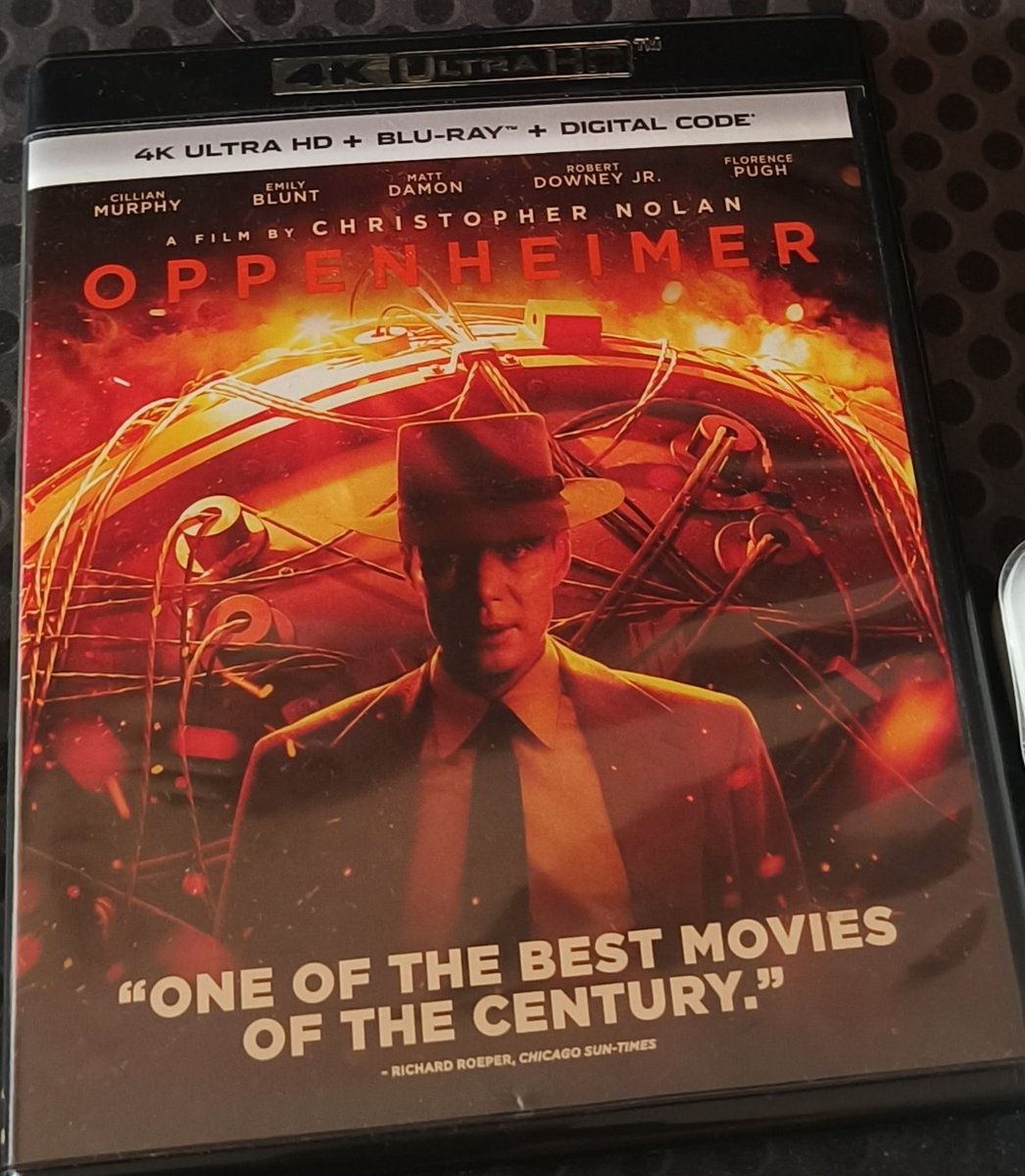 krshnsai77's tweet photo. Had the privilege of obtaining the Oppenheimer 4K UHD Bluray disc from the amazing @AshHomeVideos ! This is a must have disc in your collection, the picture and sound quality are impeccable! Thank you, Ash for the wonderful surprise with the photos from the movie!  🙏😊 https://t.co/9GAv4zal60