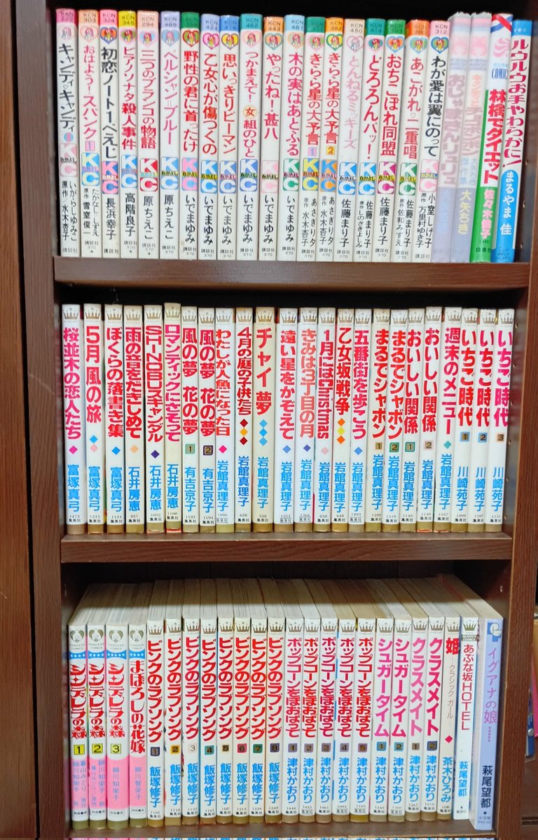 dariamemo1503's tweet photo. 本棚の一部（他 文庫本など）
読み返したくなるけど なかなか・・
#昭和 #コミックス https://t.co/OdYHV8u6gY