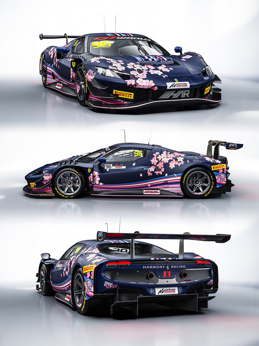 GTWorldChAsia's tweet photo. Scuderia sakura 🌸 Harmony’s #96 Ferrari gets a cherry blossom glow up for Fuji 🇯🇵 

#GTWorld | #GTWorldAsia https://t.co/ONoAYOjaiK