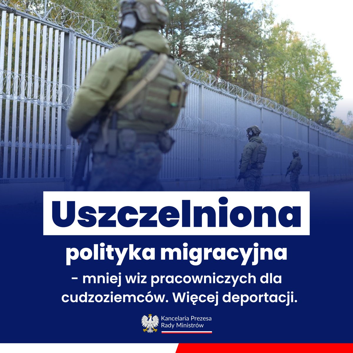 PremierRP's tweet photo. 🛡️ Uszczelniamy politykę migracyjną.

Wydajemy mniej wiz pracowniczych dla cudzoziemców i skuteczniej egzekwujemy decyzje o opuszczeniu Polski. To działania, które porządkują system migracyjny i wzmacniają bezpieczeństwo państwa. https://t.co/cII7VX4E9w