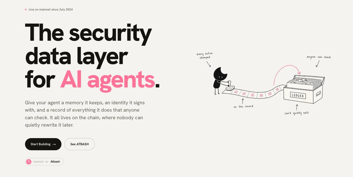Chromia's tweet photo. Chromia has a brand new look. 

A visual change that reflects what we are; becoming the security data layer for AI agents.

AI agents are starting to act on real systems, and the hard problem isn't making them capable. 

It's proving what they did. You can't audit an agent by trusting its own logs. 

Chromia gives agents persistent memory, signed identity, and a tamper-evident record of every action, written on-chain at consensus.

That's the layer @ATBASH already runs on, and it's the layer we think every serious agent deployment will need.

More developments are coming soon.

https://t.co/YotC7nkDtf

chromaway:native