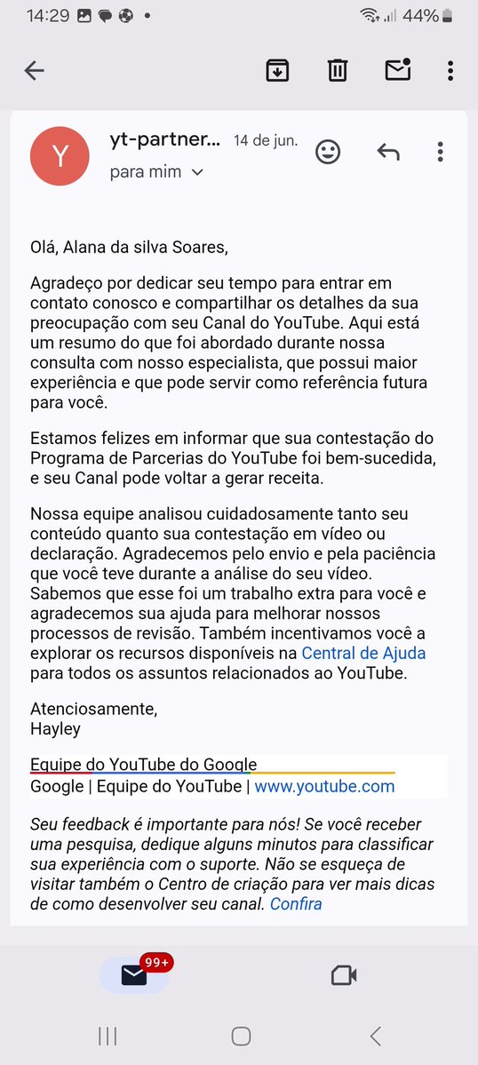 UniversodaA's tweet photo. @TeamYouTube 
A 20 dias diz a contestação meu canal revisado e devolvido a monetização, 20 dias depois perdi a monetização pelo mesmo motivo, YouTube minha única fonte de renda e estou desesperada sem saber como vou sobreviver, se não vou receber do YouTube. https://t.co/lsph40Td13