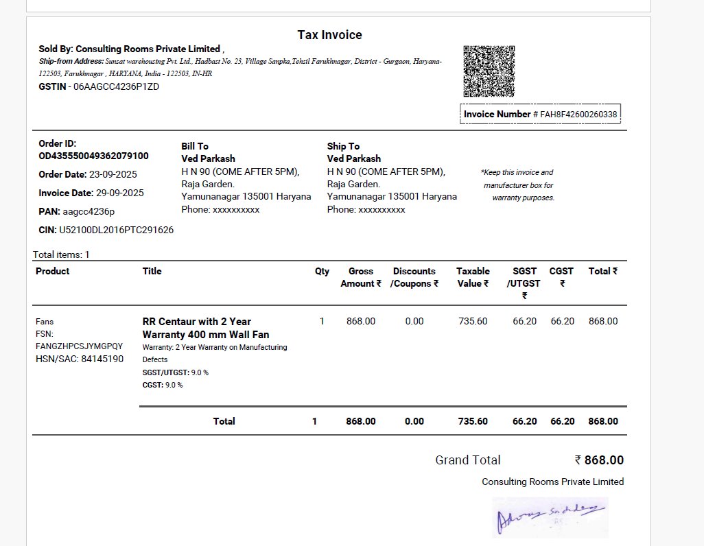 DDGULATI's tweet photo. @flipkartsupport @Flipkart @FlipkartStories @flipkart_tech mane 23-9-25 ko RR signature wall mounted fan buy kia  &amp;  aur its just rotating not giving air RRKABEL company m complaint ki they said ye ase hi hota hai ise jyada air ni dega i want to return it pls give procedure https://t.co/5eJIWGSSis