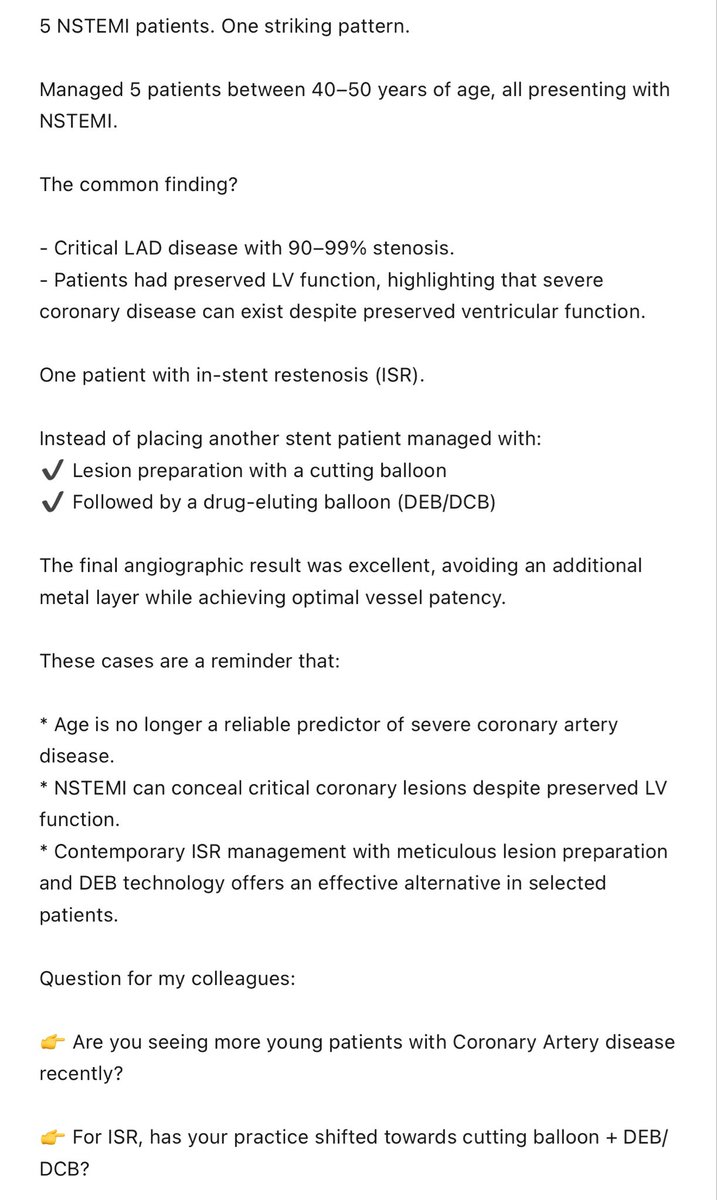 DrRohan87's tweet photo. #interventionalcardiologist #cardiologist #cardiotwitter #savinglive #healthyheart #PCI #ISR #DEB https://t.co/M3oq4wAYRr