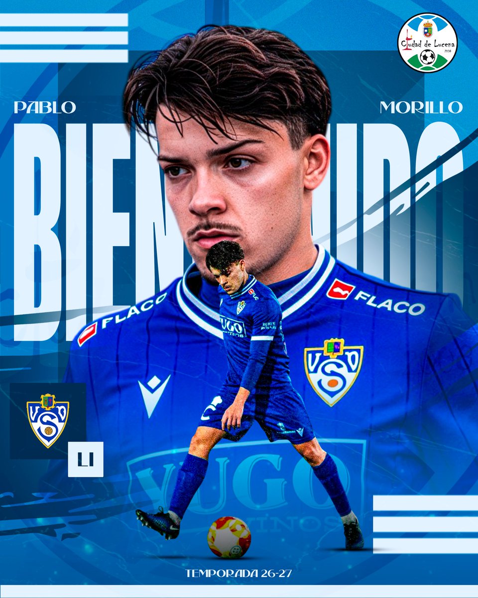 ciudaddelucena's tweet photo. ✅ 𝙁𝙄𝘾𝙃𝘼𝙅𝙀 | @pablomorilloo11: Talento, carácter y compromiso para reforzar el carril zurdo de nuestro equipo... 💙 https://t.co/jjLzQOHwLH