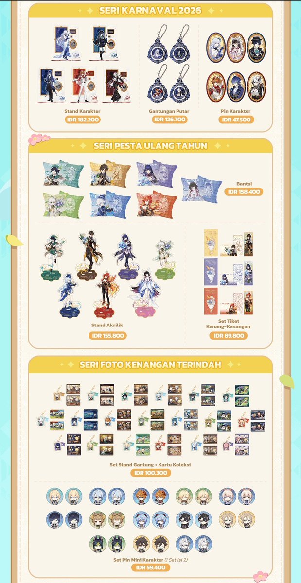 istriifa's tweet photo. Hoyofest Genshin Impact Catalogues https://t.co/yKZyPpkRGV