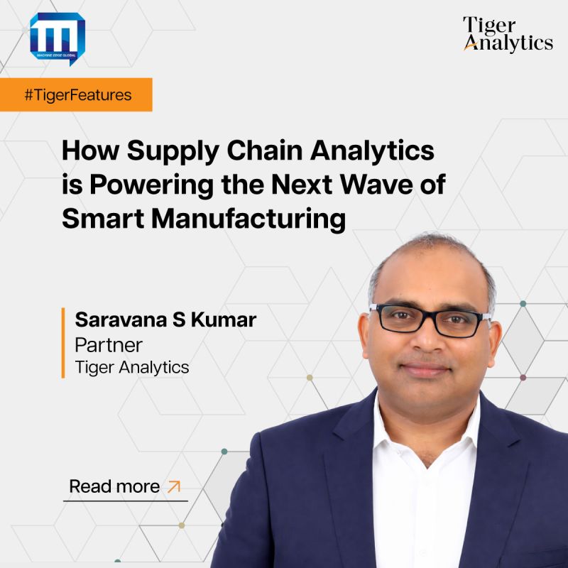 TigerAnalytics's tweet photo. Is supply chain analytics manufacturing's new nervous system? Saravana Sastha Kumar, Partner, Tiger Analytics, explores the shift to autonomous, orchestrated systems in Machine Edge Global: https://t.co/AvSI8cyYd4 #TigerFeatures #SupplyChainAnalytics #AgenticAI #TigerAnalytics https://t.co/cLsQ9e3kg3