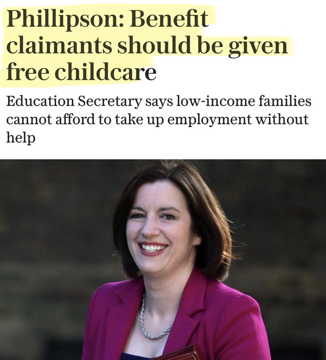 Artemisfornow's tweet photo. More economic insanity … Labour wants to give 30 hours a week free childcare to parents on benefits who are …  at home?

In what universe does that make sense? Morally or economically? https://t.co/sLN9v618cm