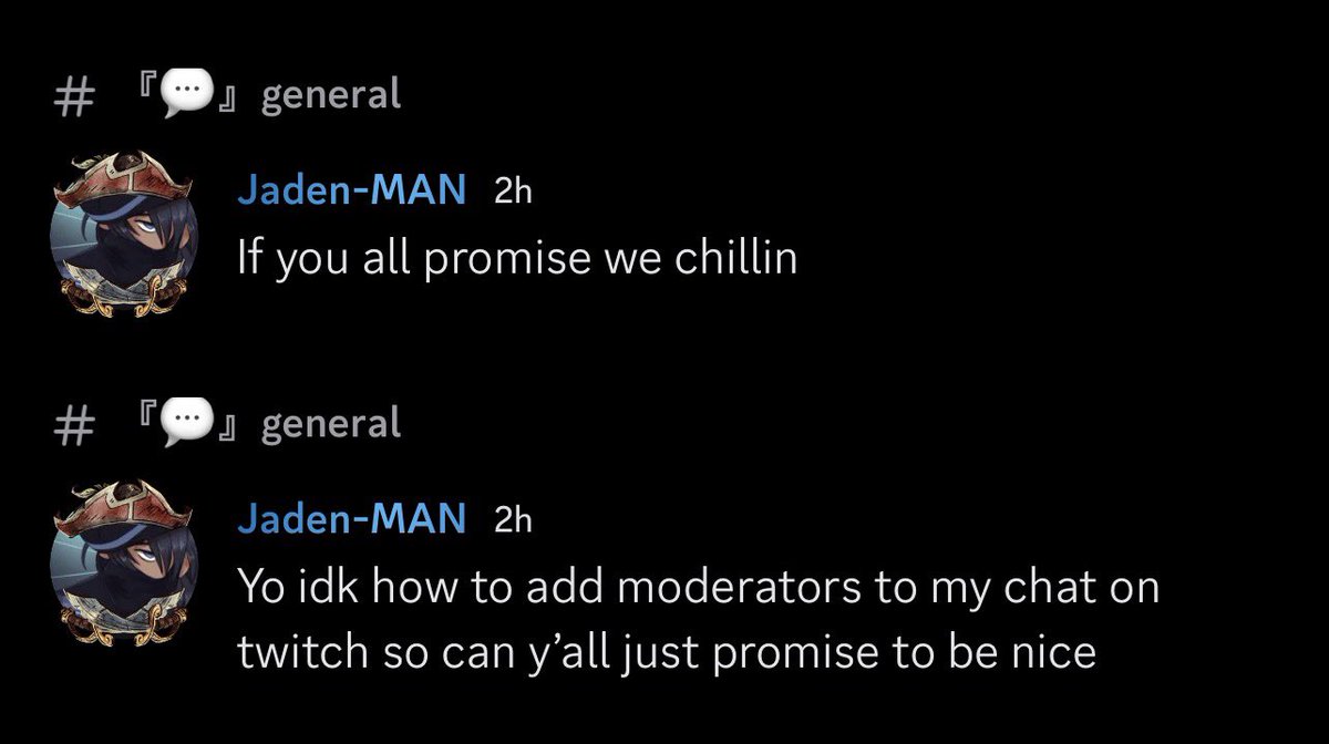 angelodpecky's tweet photo. chat will be ran on jadens hopes and dreams oh my god https://t.co/UFdz7eqJKt