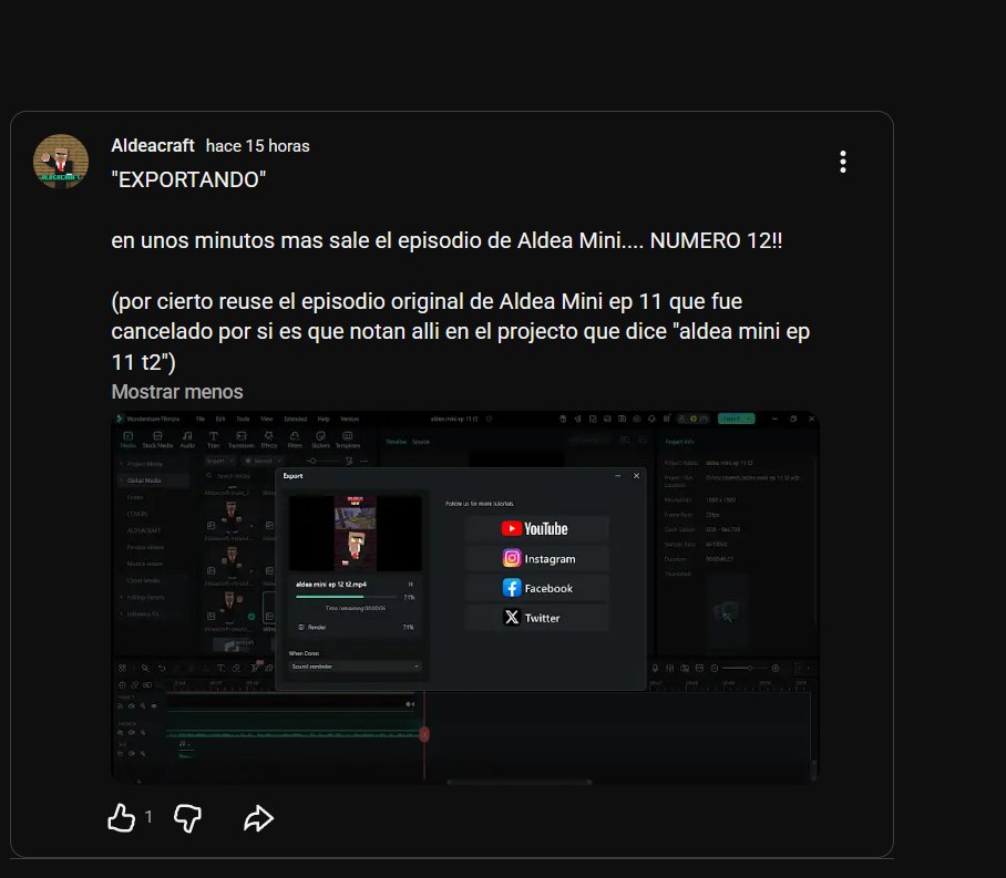Aldeacraft tweet media