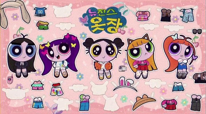 magiicalmakeup's tweet photo. @morehanaz They also reference the official Powerpuff Girls dress-up video game where they collaborated with New Jeans. Even Illit, in a Jellyous stage scene, has a video game very similar to the New Jeans video game in the background. https://t.co/cl03kNODLV