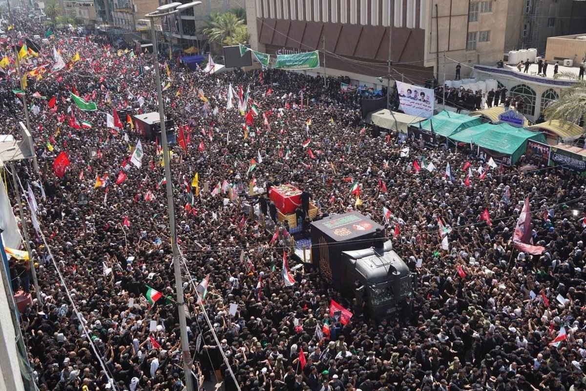 misra_amaresh's tweet photo. 8th July 2026: Millions of Iraqis gathered in Najaf, Iraq, for the funeral ceremony of martyr Imam Khamenei. 

शहीद इमाम खामेनेई के अंतिम संस्कार समारोह के लिए इराक के नजफ़ में लाखों इराकी जमा हुए। https://t.co/lHrQDrNvaX