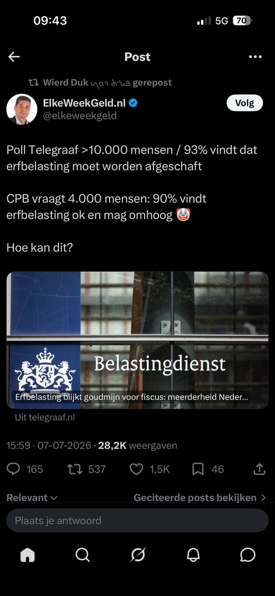 bernyjansen's tweet photo. @marcvanderchijs @wierdduk Zelfs 93% 👌 https://t.co/laIZjHaHXY