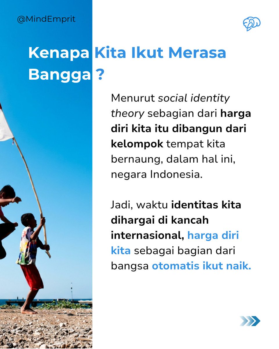 MindEmprit's tweet photo. @ismailfahmi Semua berakar dari budaya kolektif yang kentel di Indonesia, kaya gotong-royong dan paguyuban. 

Secara psikologis, kita selalu merasa dekat kalo ada temen atau orang lain yang sebangsa sama kita.

🧵3/4 https://t.co/JKSNo3uKUa