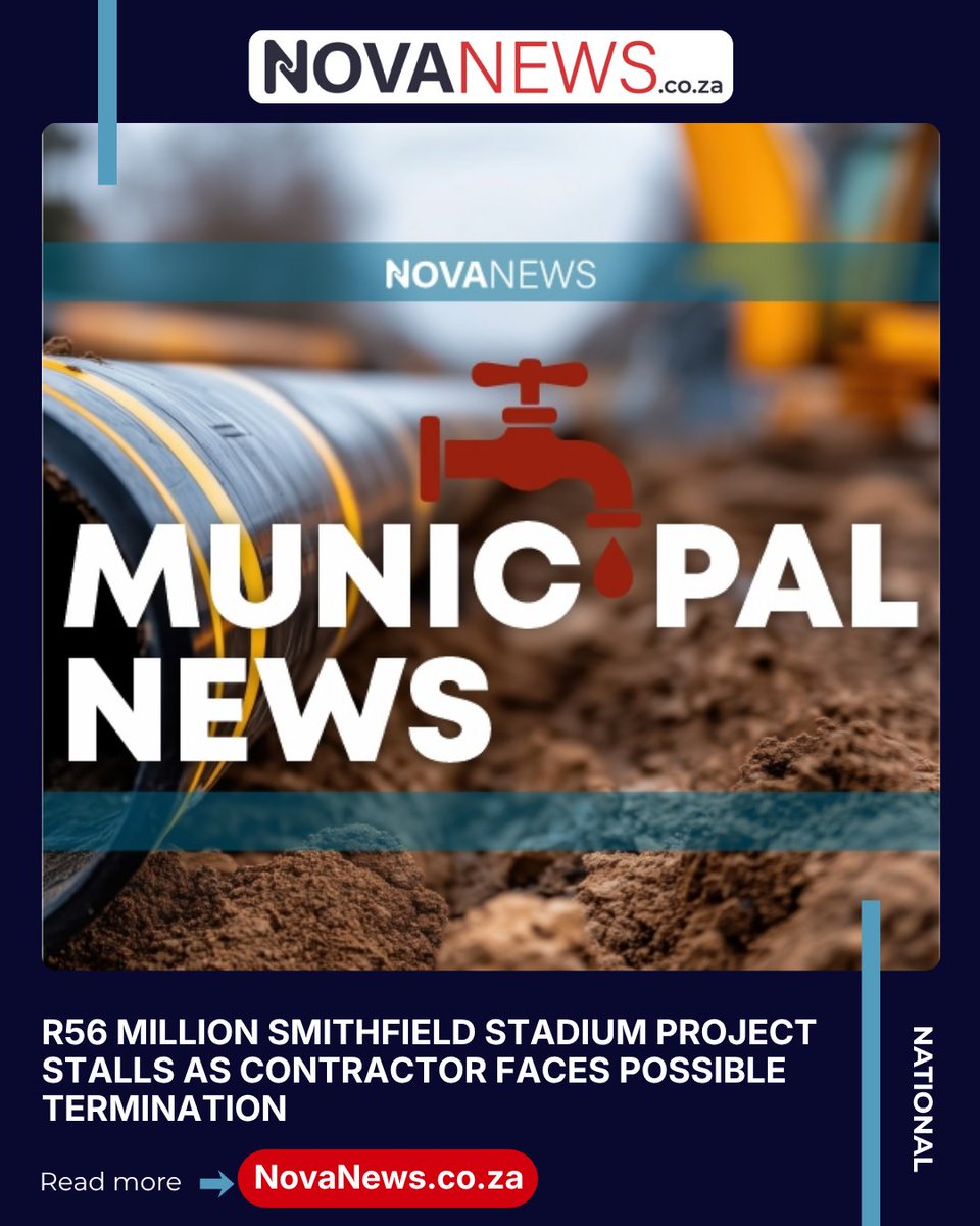 NovusMediaZA's tweet photo. The R56.7 million Smithfield indoor stadium project has stalled, with the contractor facing possible termination after construction was abandoned less than a year after work began.
Follow us & read more at: https://t.co/843bXKp1Az
#NovaNews #Smithfield #FreeState https://t.co/reYOAVfDzk