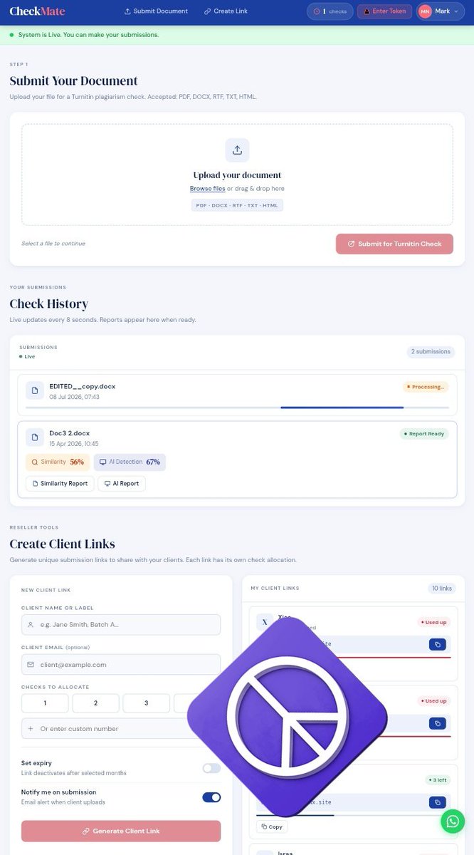 soltech_ke's tweet photo. Turnitin checks (Similarity and AI reports) are available at https://t.co/RaYaglgRvI Quick check ( approx 5min). Reseller accounts also available. Checkmate https://t.co/GMJeiTLHec